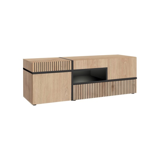 Composition TV CROSS 310 cm avec éclairage LED, hickory Jackson — détail 3
