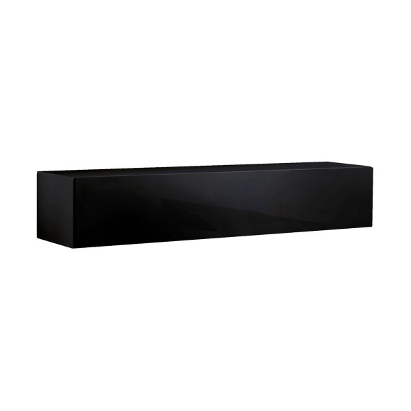 FLY 30 meuble TV suspendu, noir brillant — détail 1