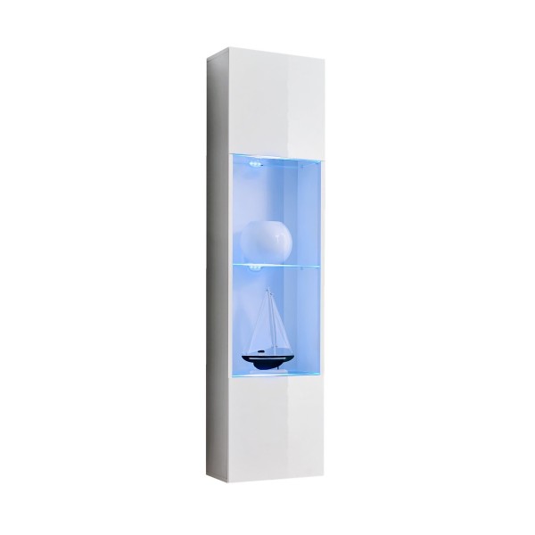 FLY 42 vitrine suspendue éclairée, blanc brillant — détail 1