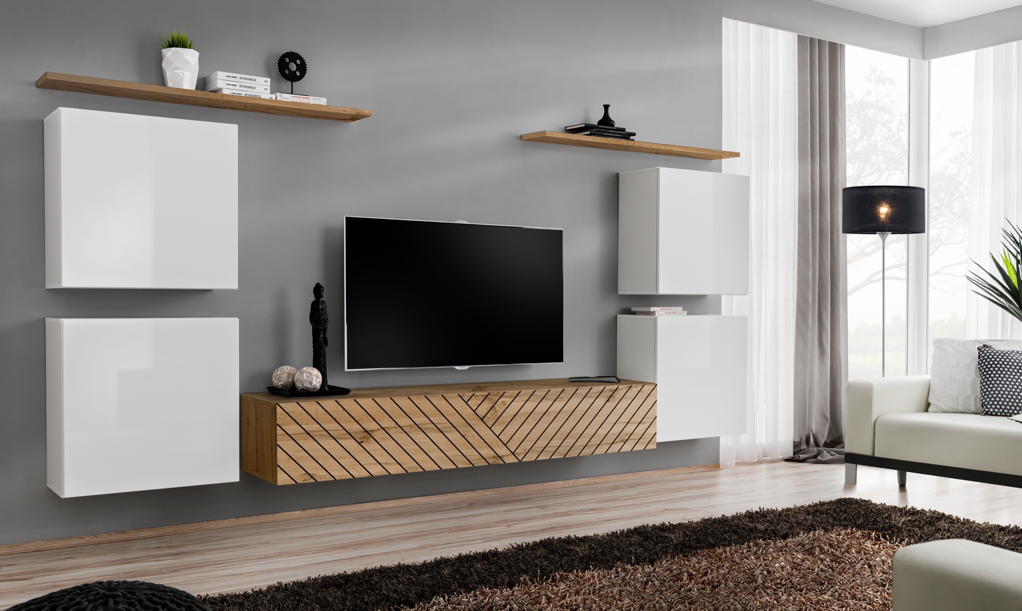Composition TV SWITCH IV rainuré — vue d’ensemble