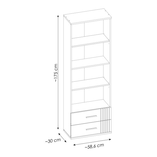 Étagère SIGMA 60 cm, 3 étagères et 2 tiroirs — détail 3