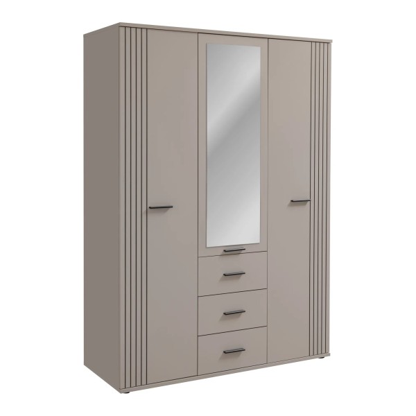 Armoire SIGMA 135 cm, 3 portes avec miroir — vue d’ensemble