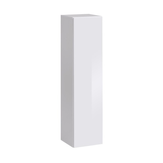 SWITCH I composition murale suspendue, blanc brillant avec chêne Wotan, façades rainurées — détail 1